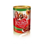 Darling (Дарлінг) Консервований повнораціонний корм для дорослих собак з кроликом, індичкою та макаронами 1,2 кг